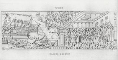 La Colonna Trajana, Trajans søyle (gravering) av Italian School