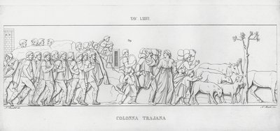 La Colonna Trajana, Trajans søyle (gravering) av Italian School