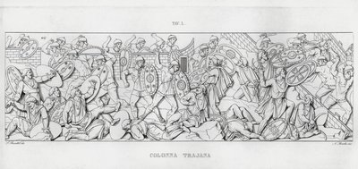 La Colonna Trajana, Trajans søyle (gravering) av Italian School