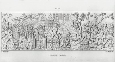 La Colonna Trajana, Trajans søyle (gravering) av Italian School