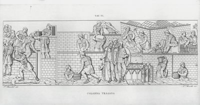 La Colonna Trajana, Trajans søyle (gravering) av Italian School