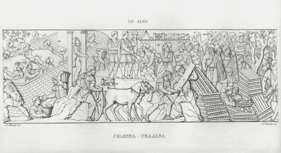 La Colonna Trajana, Trajans søyle (gravering) av Italian School