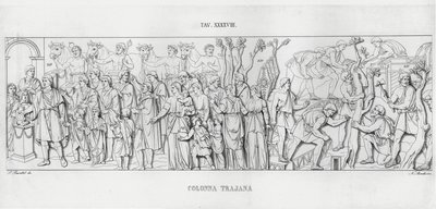 La Colonna Trajana, Trajans søyle (gravering) av Italian School