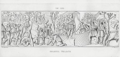 La Colonna Trajana, Trajans søyle (gravering) av Italian School