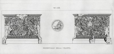 La Colonna Trajana, Trajans søyle (gravering) av Italian School