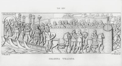 Trajans søyle (gravering) av Italian School