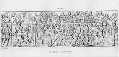 Trajans søyle (gravering) av Italian School