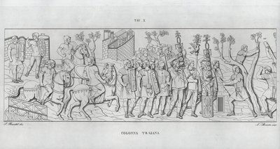 La Colonna Trajana, Trajans søyle (gravering) av Italian School