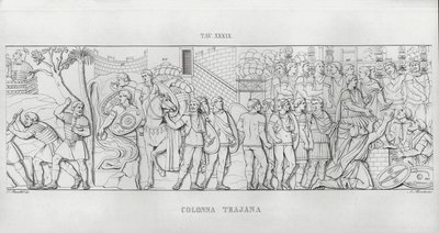 La Colonna Trajana, Trajans søyle (gravering) av Italian School