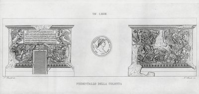 La Colonna Trajana, Trajans søyle (gravering) av Italian School