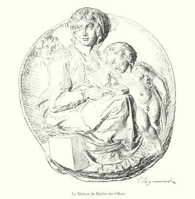 The Marble Madonna of the Uffizi (gravering) av Italian School