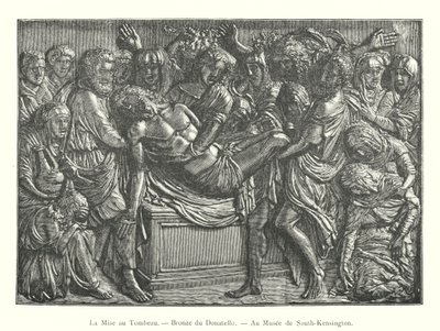 Entombment, bronse av Donatello, ved Museum of South-Kensington (gravering) av Italian School