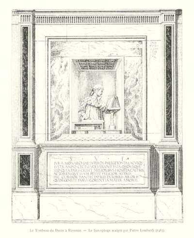 Dantes grav i Ravenna, Sarkofagen skulpturert av Pietro Lombardi av Italian School