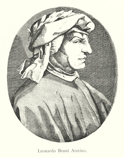 Leonardo Bruni Aretino (gravering) av Italian School