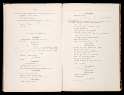 Libretto av Tosca av Giacomo Puccini, Ricordi Edition, Italia av Italian School