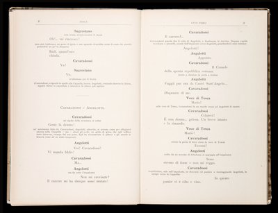 Libretto av Tosca av Giacomo Puccini, Edition Ricordi, Italia av Italian School