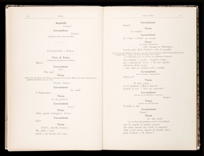 Libretto av Tosca av Giacomo Puccini, Edition Ricordi, Italia av Italian School