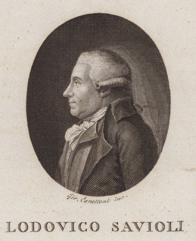 Ludovico Savioli , italiensk poet og historiker (gravering) av Italian School