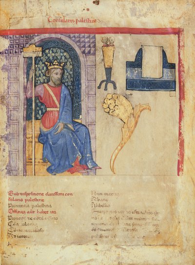 MS.86-1972. f.2r konsulære Palestina, fra Notitia Dignitatum av Italian School