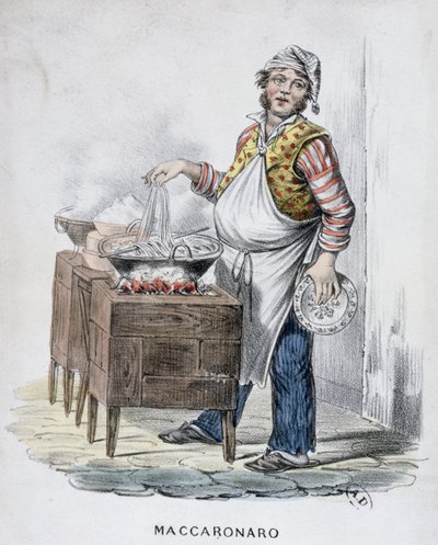 Makaroni-selger (Maccaronaro) av Italian School