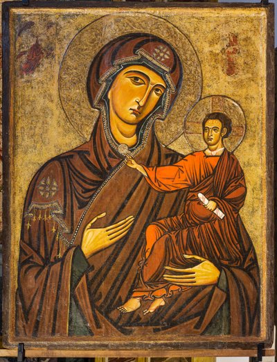 Madonna Odigitria (jomfru og barn), også kalt Madonna Bruna, midten av 1200-tallet av Italian School