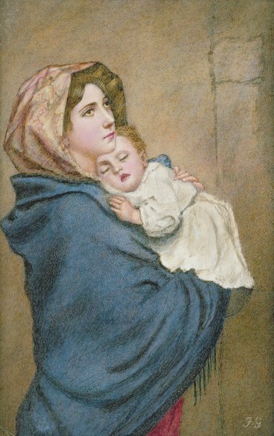 Madonna of the Poor (wc på ivorine) av Italian School