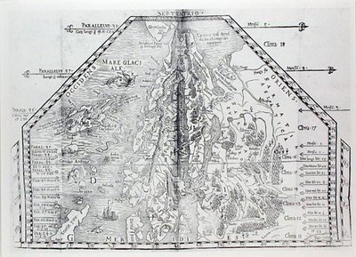 Kart over Skandinavia, fra et atlas av Olaus Magnus av Italian School