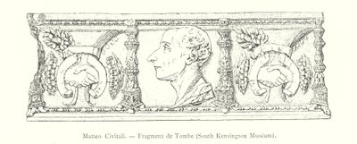 Matteo Civitali, Fragment de Tombe, South Kensington Museum (gravering) av Italian School