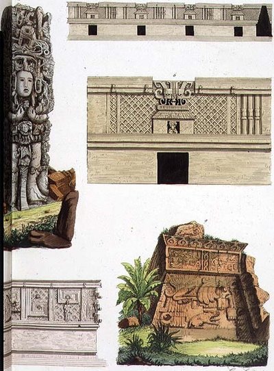 Meksikanske antikviteter, arkitektoniske detaljer fra plate 48 av 