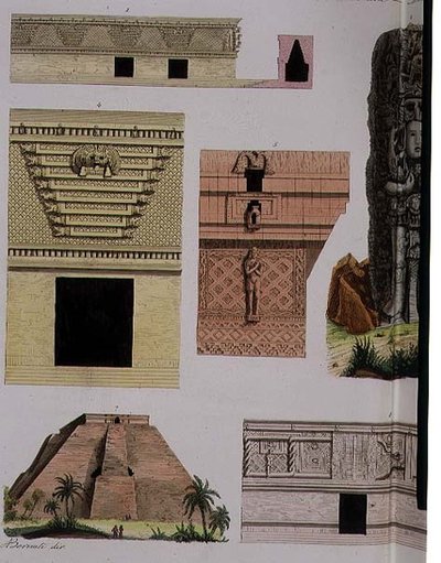 Meksikanske antikviteter, arkitektoniske detaljer fra plate 48 av 