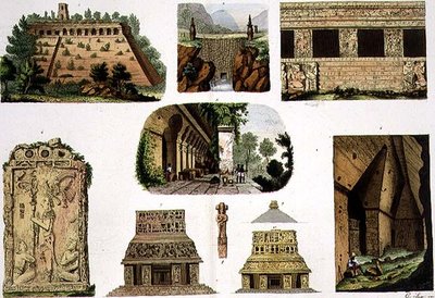 Meksikanske antikviteter, arkitektoniske detaljer, plate 48A fra 