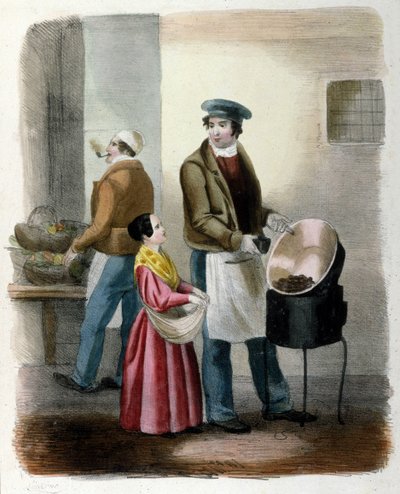 Milanese Metier: en selger av kastanjer. av Italian School