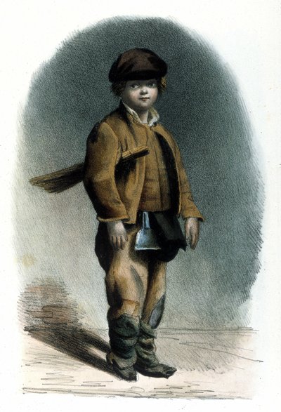 Milanese Metike: En skorsteinsskorstein. 1830 Locano-gravering. av Italian School