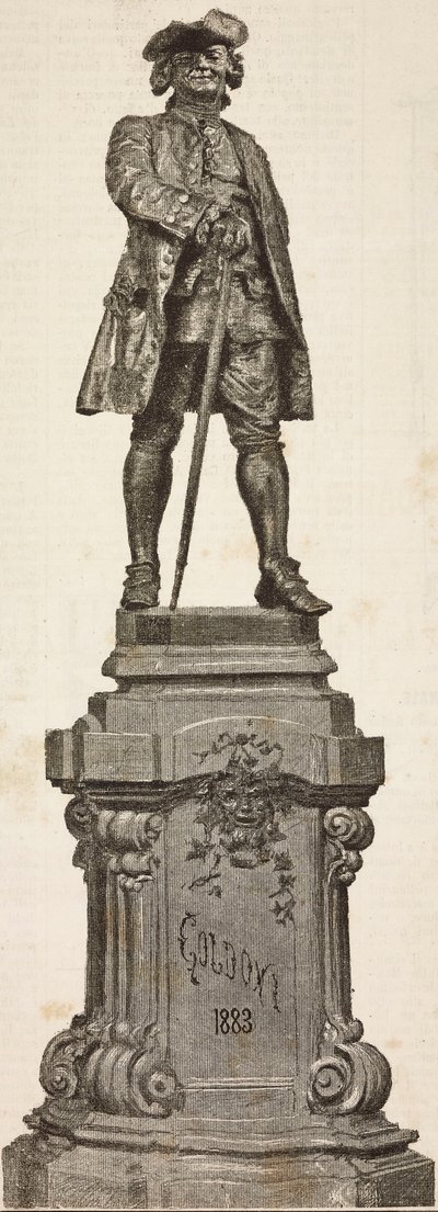 Monument til Carlo Goldoni (1707-1793) av Antonio dal Zotto, avduket 20. desember av Italian School