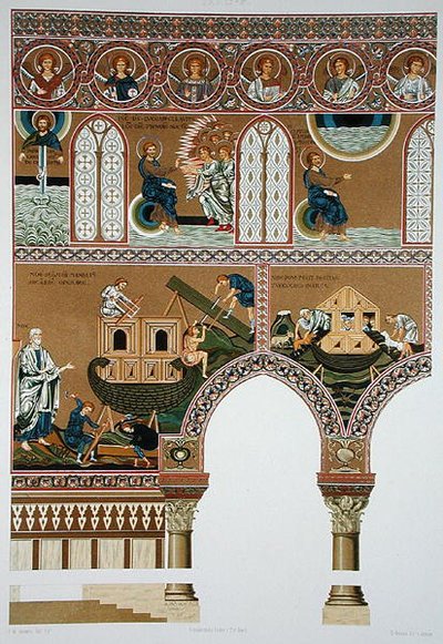 Mosaikker fra kirkeskipet Monreale av Italian School
