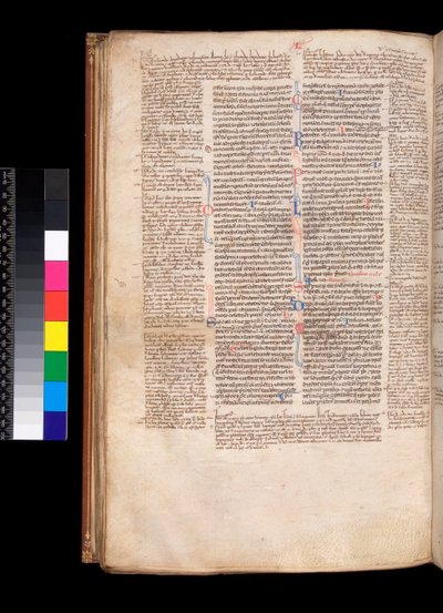 Ms 213. Gregory IX, Decretales with Apparatus av Bernardo Botone fra Parma, F.93v. Hovedtekst i en gotisk bokhånd (littera rotunda) av Italian School