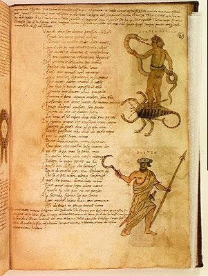 Ms Ital 483 P.4.7 f.160v Serpentarius og Bootes, fra 