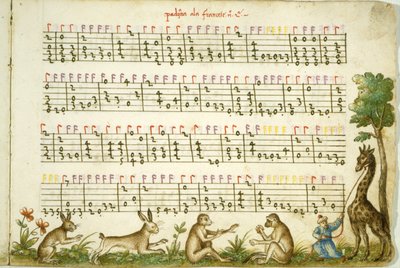 Musikkart fra komposisjon av Meser Vincenzo Capirola komponert av Vincenzo Capirola (1474-1548) av Italian School