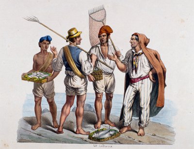Napolitanske fiskere, Italia av Italian School