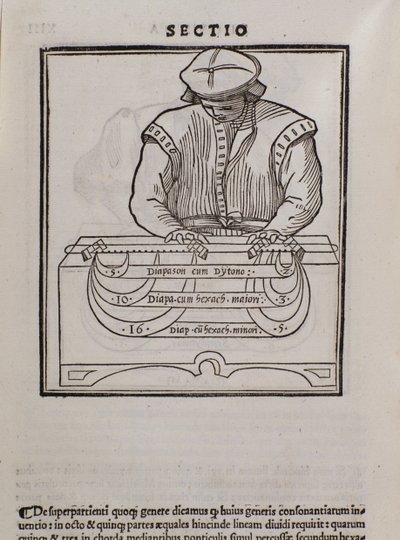 Side fra Musica theorica av Lodovico Fogliani (1475?-1542) (eller Ludovico Foliani) musikkteoretiker av Italian School