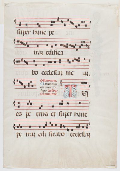 Side fra en missal- eller korbok, Nord-Italia, første halvdel av 1400-tallet (blekk på vellum) (se også 499212) av Italian School