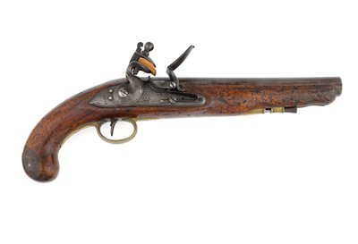 Mønster 1796 flintlåspistol for tunge drager, variant med ramrod pipe og Ordnance mønsterlås, ca. 1800 (pistol, flintlås, mønster 1796 heavy dragon) av Italian School