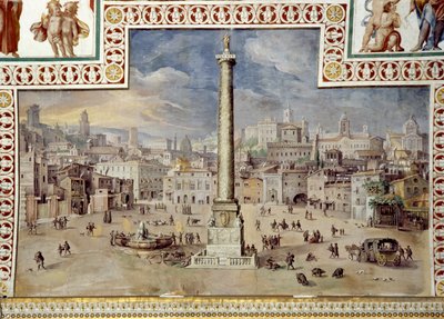 Piazza Colonna, Roma av Italian School