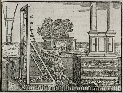 Påledrivere, fra 'De ti bøkene om arkitektur i henhold til Vitruvius' forskrifter' av Giovanni Antonio Rusconi, utgitt av Nicolini, Venezia av Italian School