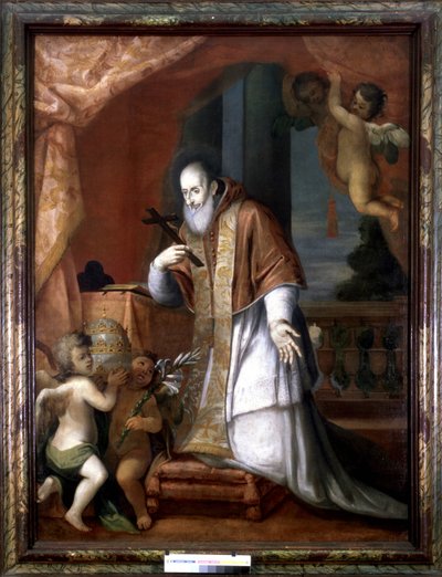 Pius V (1504 - 1572). Anonymt maleri fra en Lombardkirke. av Italian School