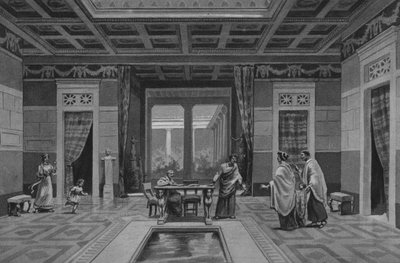 Pompeii: House of Cornelio Rufo (litho) av Italian School