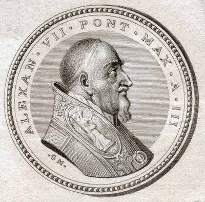 Pave Alexander VII. (gravering av Italian School
