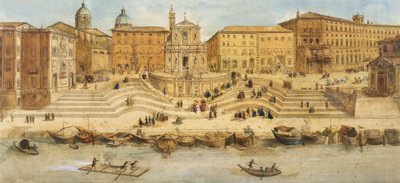 Port of Ripetta av Italian School