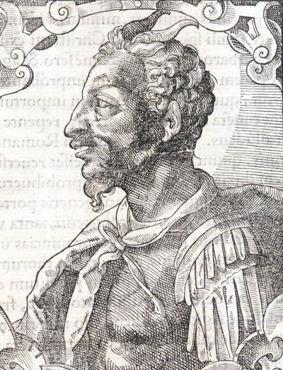 Portrett av Attila fra arbeidet til Bernardino Corio " " Elogia Virorum Illustris " ", Milano 1500-tallet. av Italian School