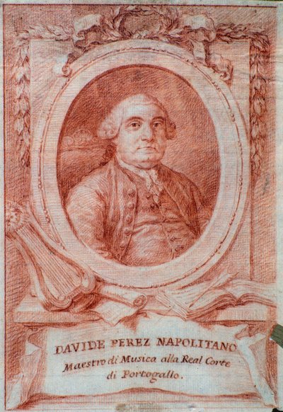 Portrett av Davide Perez (1710-1778) italiensk komponist. av Italian School